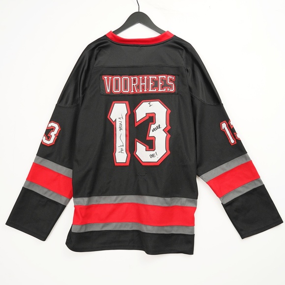 Friday The 13th Jason Voorhees Mask Hockey Jersey Movie Horror Black XXL - Picture 1 of 11